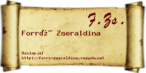 Forró Zseraldina névjegykártya